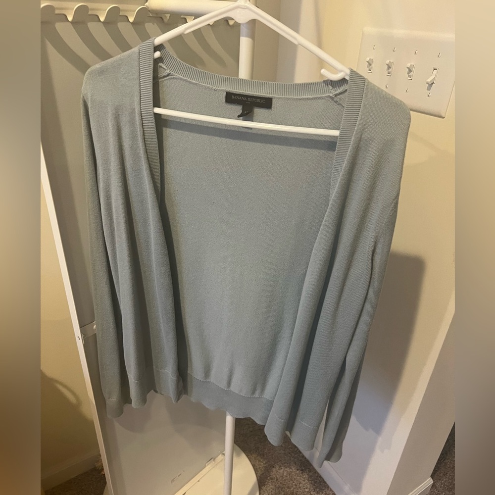 Banana Republic Sea foam Green Cardigan sweater size M